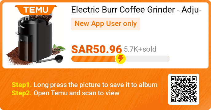 Electric Burr Coffee Grinder - Adjustable with 28 Precise Grind Settings for 12 Cups - Professional Coffee Bean Grinder
🎉 Exclusive deal[SAR50.96]
👉 item link: temu.to/k/ekgpdz3zkzl