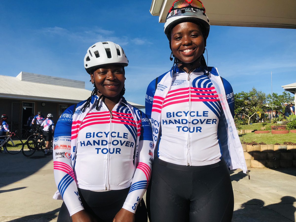 Bicycle Mayor of Cape Town (@smavundla) on Twitter photo One of the best tours by far with over 300 bicycles handed over to schools and neighbourhood watches in the Garden Route inspiring women and girls to take up cycling #Sesethu #Mihle
Let’s do it again soon <a href="/IsaacSileku/">Minister Isaac Sileku</a> <a href="/ricardomackenzi/">Ricardo Mackenzie MPP🇿🇦</a> <a href="/tertuis23/">tertuis alfred simmers</a> <a href="/PedalPowerPPA/">Pedal Power (PPA)</a> <a href="/KhaltshaCycles/">KhaltshaCycles</a> One of the best tours by far with over 300 bicycles handed over to schools and neighbourhood watches in the Garden Route inspiring women and girls to take up cycling #Sesethu #Mihle
Let’s do it again soon <a href="/IsaacSileku/">Minister Isaac Sileku</a> <a href="/ricardomackenzi/">Ricardo Mackenzie MPP🇿🇦</a> <a href="/tertuis23/">tertuis alfred simmers</a> <a href="/PedalPowerPPA/">Pedal Power (PPA)</a> <a href="/KhaltshaCycles/">KhaltshaCycles</a>