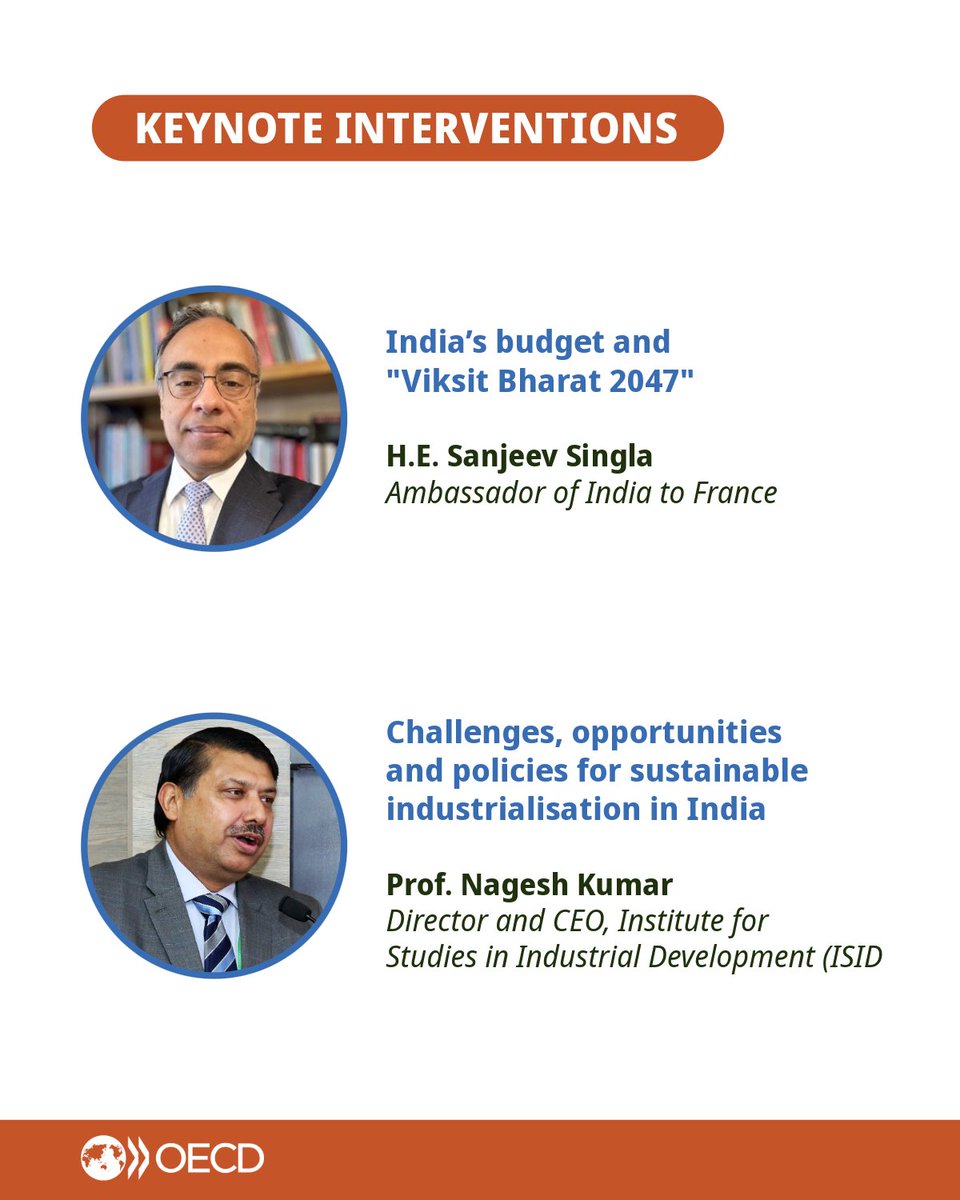 OECD Development (@oecddev) on Twitter photo H.E. Sanjeev Singla, Ambassador of India to France (<a href="/IndiaembFrance/">India in France</a>), will provide insights into the latest budgetary decision to advance India's vision of becoming a developed economy by 2047.
➡️ Register to attend in person or online: brnw.ch/21wSHID H.E. Sanjeev Singla, Ambassador of India to France (<a href="/IndiaembFrance/">India in France</a>), will provide insights into the latest budgetary decision to advance India's vision of becoming a developed economy by 2047.
➡️ Register to attend in person or online: brnw.ch/21wSHID