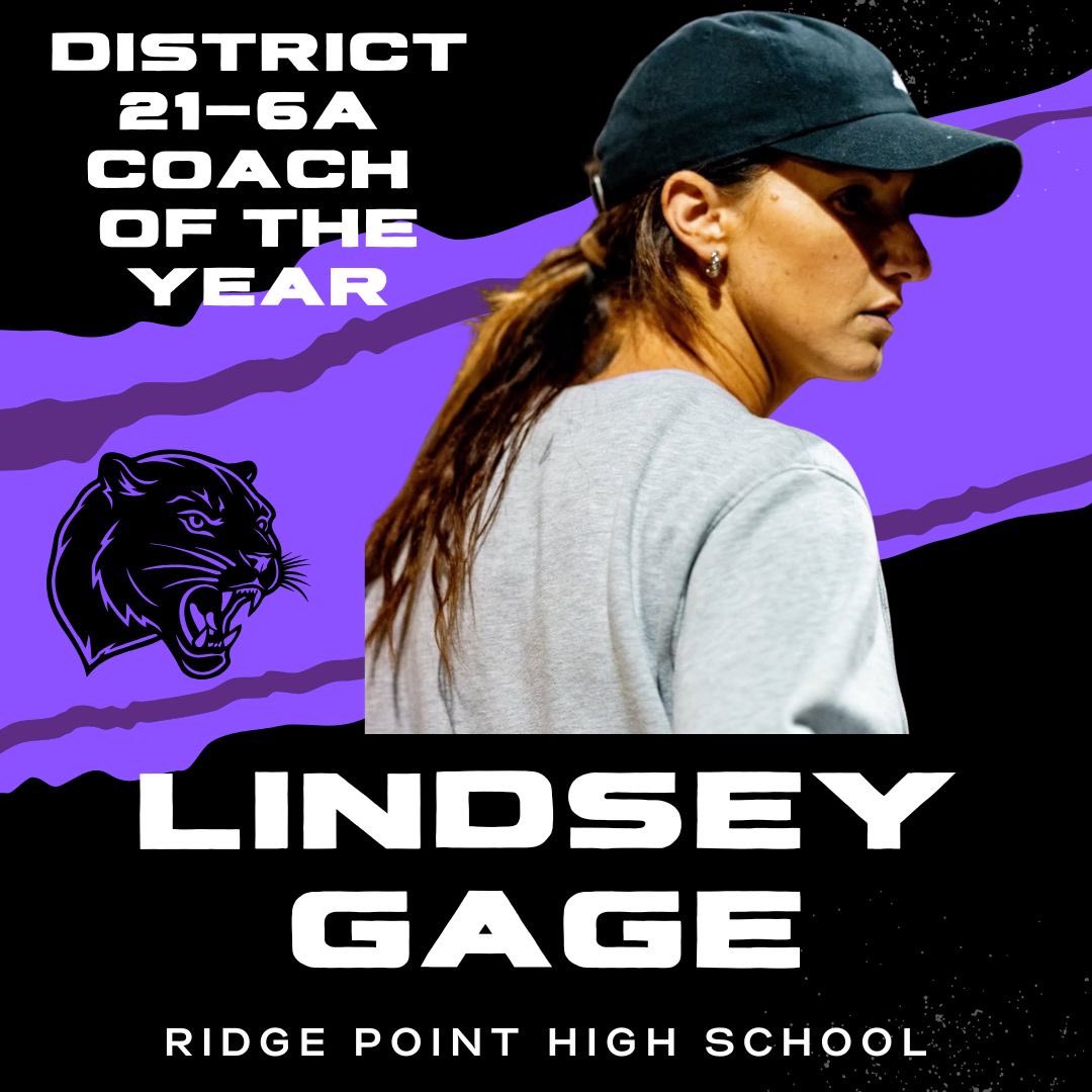 Congrats <a href="/lindseygage5/">Coach Lindsey Gage (Lacy)</a> 💜

21-6A Coach of the Year