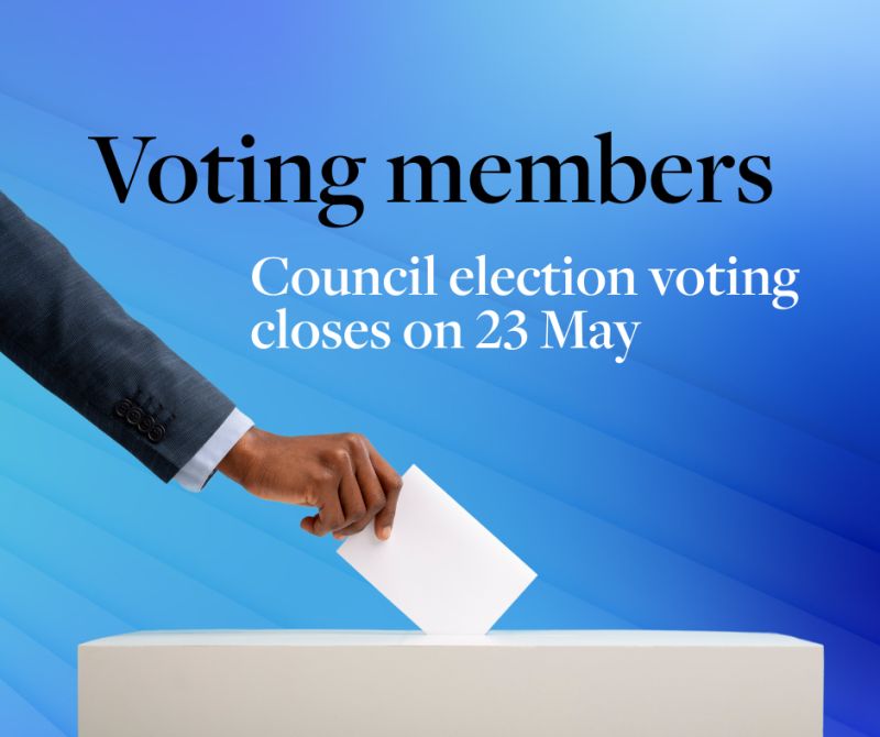 Voting members, make your voices heard! 📣 Only one week left to vote in our council election. Shape the Chartered IIA by getting involved. Check your email from Choice Voting for details. Can't find it? Check your junk folder. Voting closes on 23 May! 🗳️❌📢