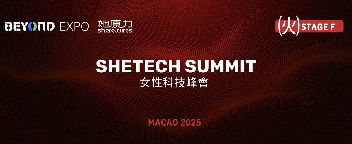 sherewires's tweet photo. 🚀 SheTech Summit @ #BEYONDExpo2025
🗓️ May 22 | 🕑 14:00–17:30📍 STAGE F, The Venetian Macao🤝From AI to DeepTech, female founders &amp; investors are rewriting the rules.🔥🎟️ Claim your FREE ticket with code: SHEREWIRESBEYOND
🔗https://t.co/Ru5v5ZcQoN
#sherewires #SheTechSummit https://t.co/Igi5EBusdK