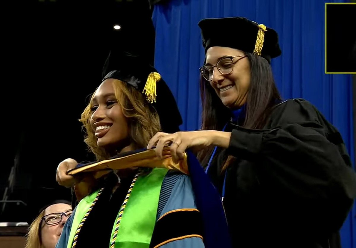 Jasmine Luzum, PharmD, PhD, FHFSA, FAHA (@jasmineluzum) on Twitter photo I'm so glad this epic moment was caught on camera! My first time hooding a PhD graduate from my lab. I promise I did not choke Shana Littleton :-) <a href="/UMichPharmacy/">U-M College of Pharmacy</a> I'm so glad this epic moment was caught on camera! My first time hooding a PhD graduate from my lab. I promise I did not choke Shana Littleton :-) <a href="/UMichPharmacy/">U-M College of Pharmacy</a>