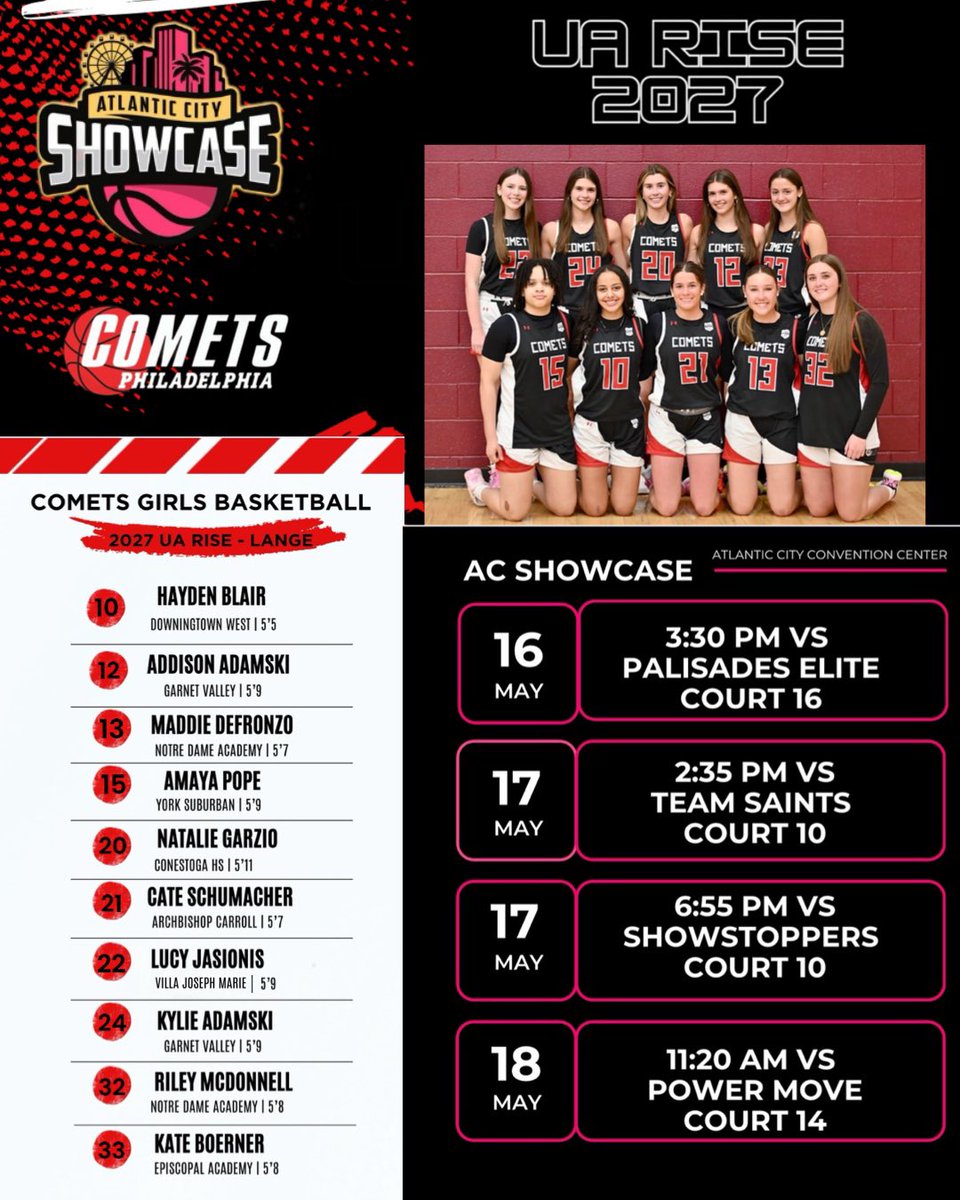 Catch our 2027 rising juniors in action this weekend at <a href="/SelectEventsBB/">Select Events Basketball</a> Atlantic City Showcase!  <a href="/AbigailMcfillin/">Abigail McFillin</a> <a href="/cateschu/">Cate Schumacher</a>