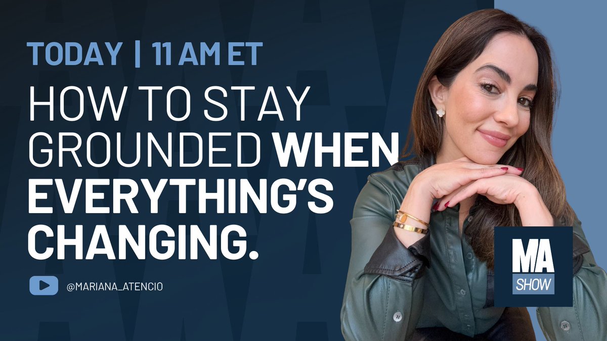 New episode drops TODAY at 11 AM ET!

What happens when you don’t recognize your life anymore?

In this episode of The Mariana Atencio Show, I’m sharing how to navigate change without losing yourself.
Subscribe now: linktw.in/uPIOGR

#TheMarianaAtencioShow