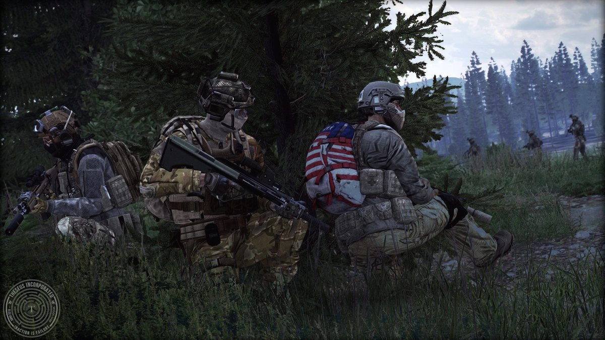 TheseusInc's tweet image. Surprise Visitation I. 

Intense woodland fighting in western Virolahti. Theseus was tasked with clearing enemy camps scattered throughout the region. 

📸 Check out our contractors' footage: youtu.be/ZC8xibVAnzA youtu.be/TL1f1Dy_gSY 

#Arma3 #ArmaPhotography @ArmaPlatform