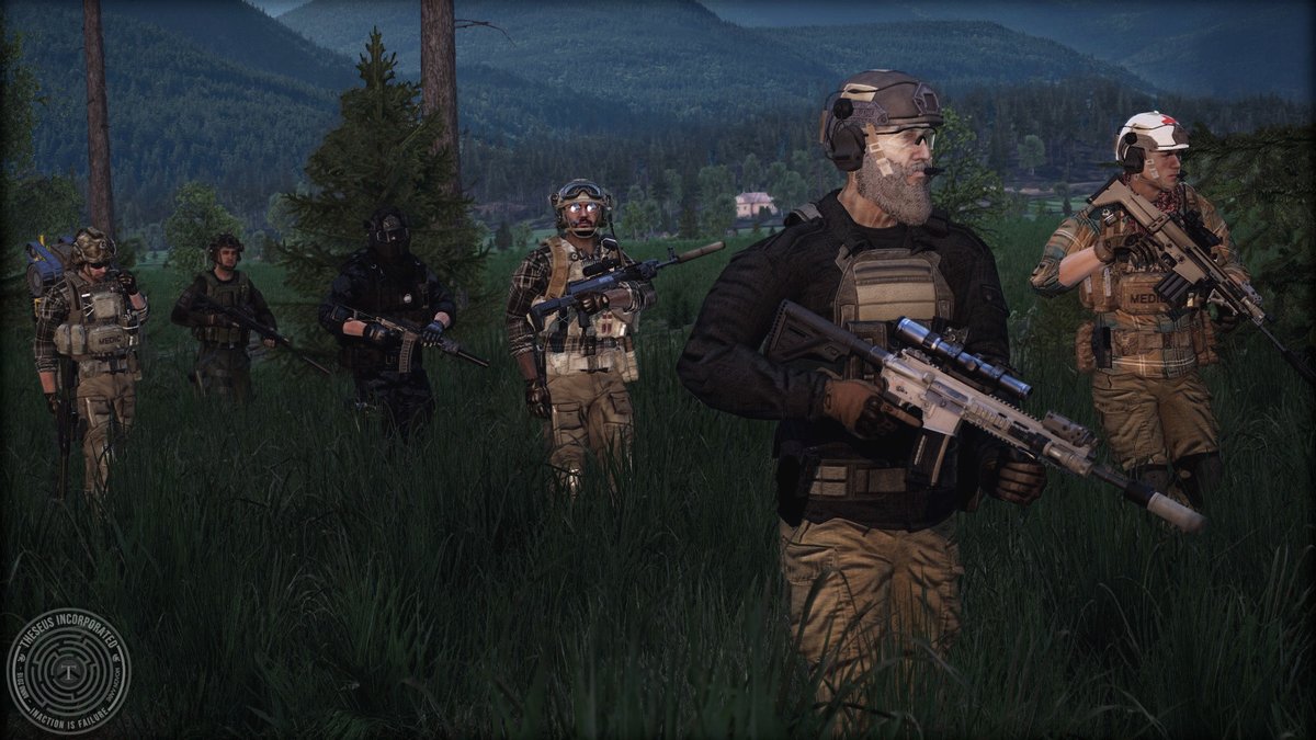 TheseusInc's tweet image. Surprise Visitation I. 

Intense woodland fighting in western Virolahti. Theseus was tasked with clearing enemy camps scattered throughout the region. 

📸 Check out our contractors' footage: youtu.be/ZC8xibVAnzA youtu.be/TL1f1Dy_gSY 

#Arma3 #ArmaPhotography @ArmaPlatform