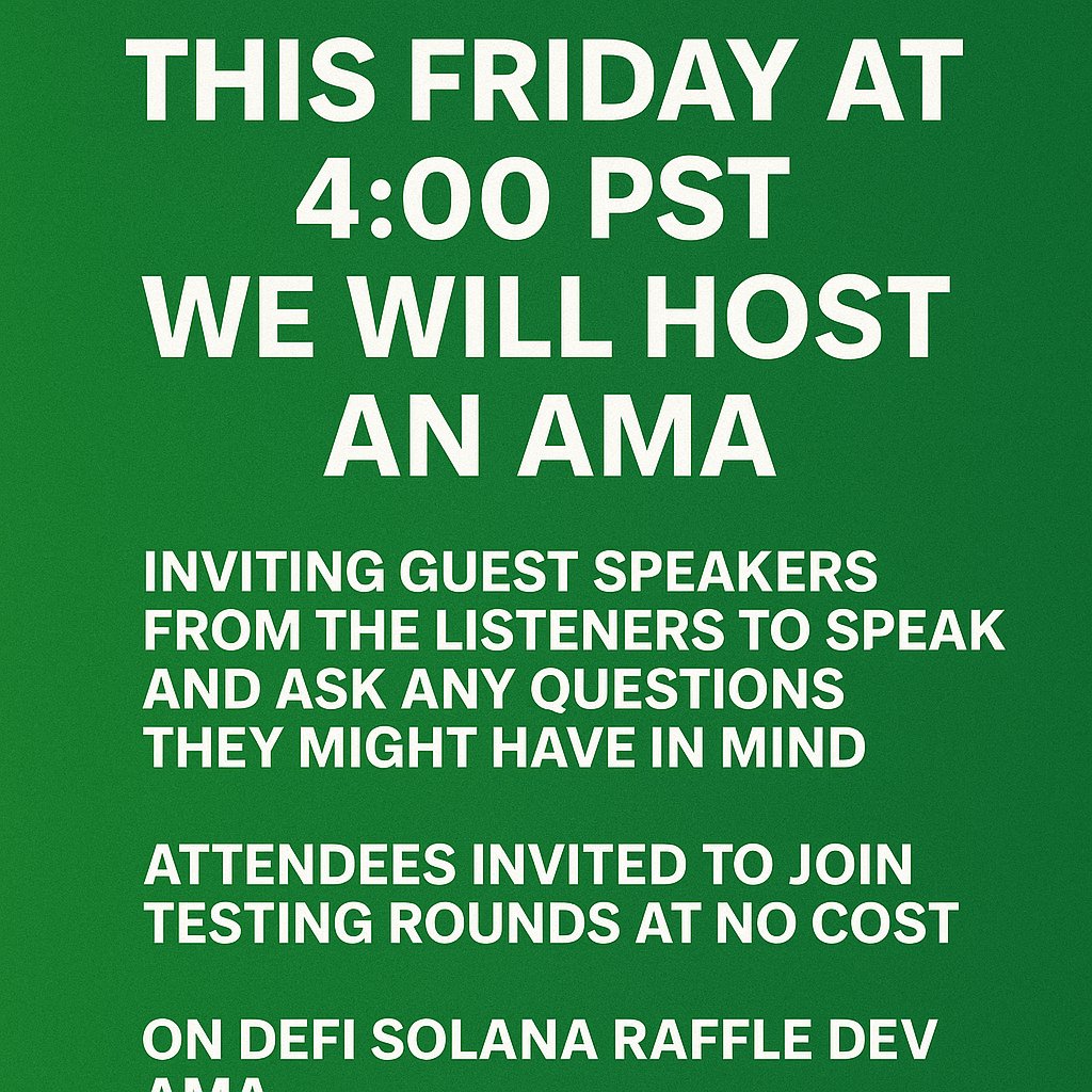 TochiThelma's tweet photo. AMA starts in 4 hours
The @EvergreenWeb3 team is hosting a live space.
Talking Solana Raffle, dev updates, and open Q&A.
Early testers will be picked from the audience.
4:00 PM PST
Join here: @Evergreenweb3D
#EVGR #EvergreenSolanaRaffles #SolanaRaffle #DeFiAMA #WAGMI https://t.co/9TQIZiL15p