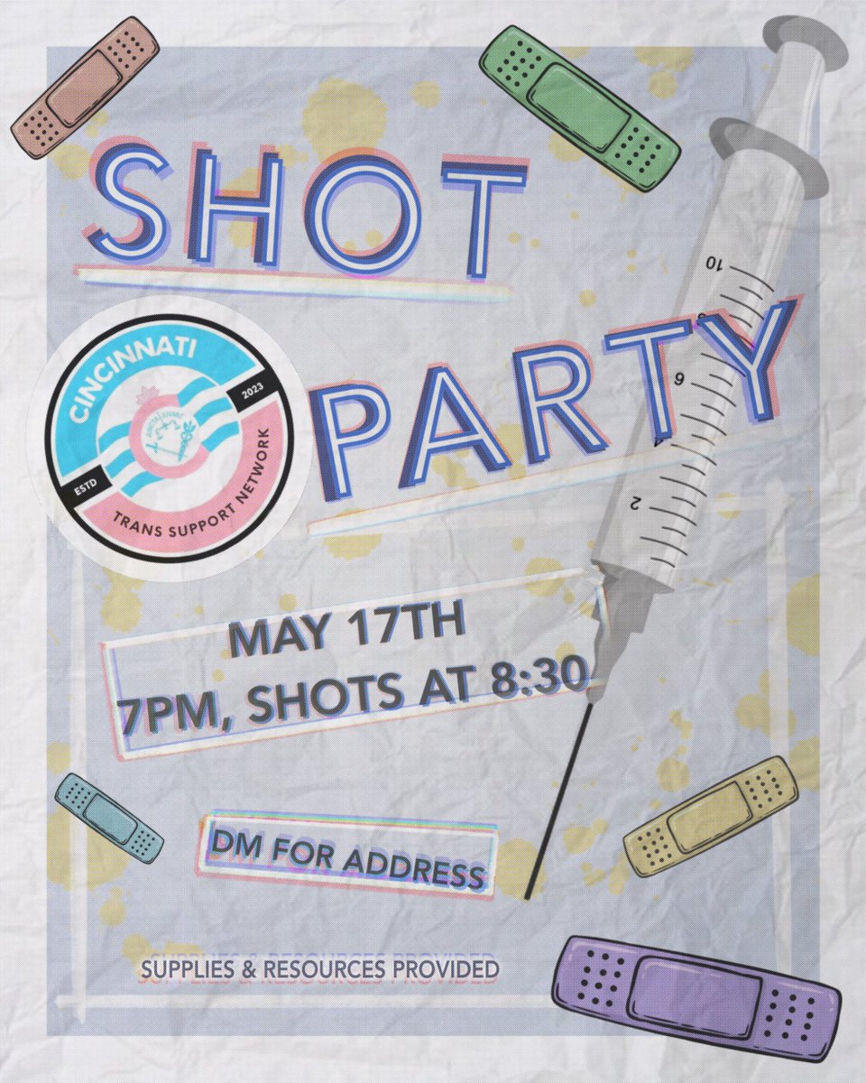 Branebustah's tweet photo. TOMORROW!!!! 

 First Cincy Shot Party!
Come for the mutual aid stay for the community. Very very excited to see everyone! https://t.co/RcmuOD2jAk