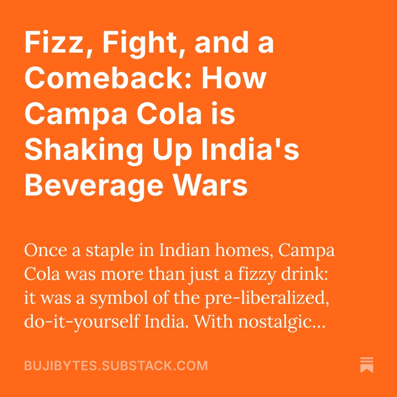 visakhcr's tweet photo. https://t.co/mSnbOK91o3
#CampaCola #RelianceIndustries #IndianBrands #NostalgiaMarketing #BusinessStrategy #RetailInnovation #FMCG #IndianEconomy #MarketDisruption #RetailInsights #ConsumerTrends #BrandRevival https://t.co/1TxsYQcrkk