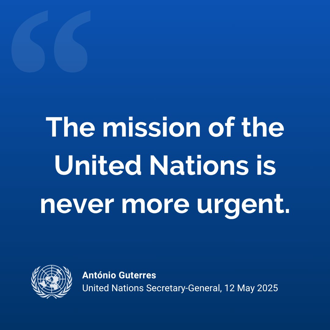 UN's tweet image. Briefing member countries on his reform initiatives, @antonioguterres said now is the time to work with urgency & determination to build the strongest, most effective UN possible.
“The mission of the United Nations is never more urgent,” he stressed.
un.org/sg/en/content/…