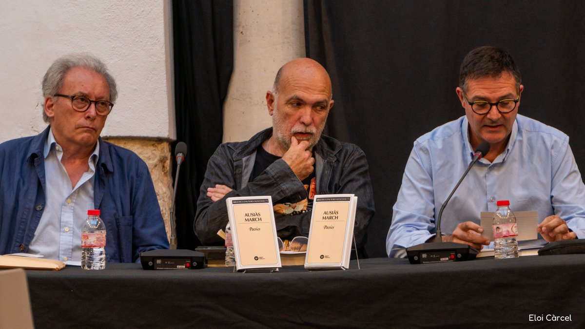 espaijoanfuster (@espaijoanfuster) on Twitter photo Imatges de la presentació de Poesies d’Ausiàs March, editat per la Institució Alfons el Magnànim. Número 73 de la “Biblioteca d’Autors Valencians” fundada per Joan Fuster. Amb les intervencions de J. Enric Estrela, director de la <a href="/Inst_Magnanim/">Institució Alfons el Magnànim</a>, <a href="/Bereng_V/">Vicent Berenguer</a> i Vicent Josep Escartí. Imatges de la presentació de Poesies d’Ausiàs March, editat per la Institució Alfons el Magnànim. Número 73 de la “Biblioteca d’Autors Valencians” fundada per Joan Fuster. Amb les intervencions de J. Enric Estrela, director de la <a href="/Inst_Magnanim/">Institució Alfons el Magnànim</a>, <a href="/Bereng_V/">Vicent Berenguer</a> i Vicent Josep Escartí.