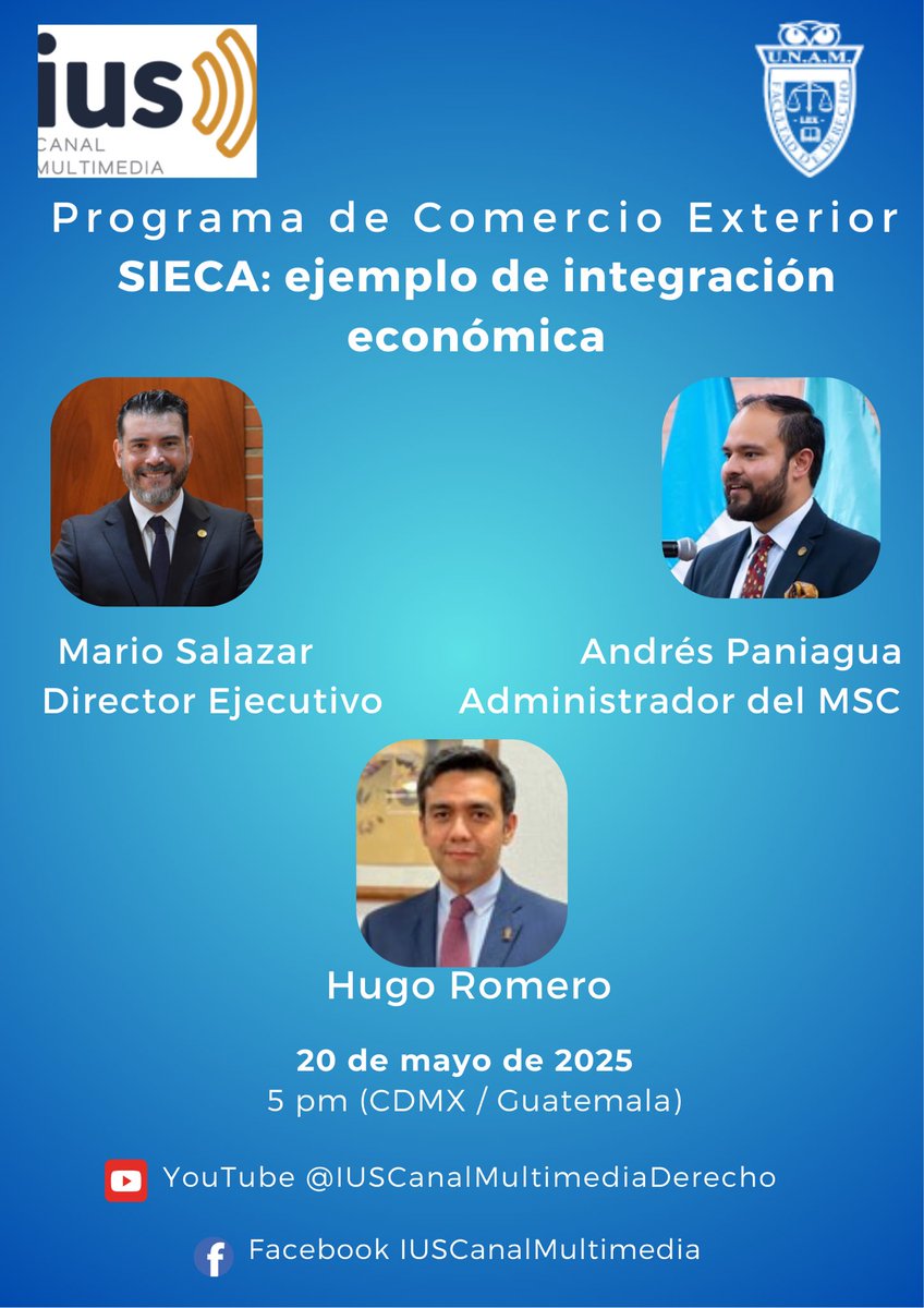 Programa de 📻 de Comercio Exterior <a href="/DerechoUNAMmx/">Facultad de Derecho</a> 

Transmisión

👉 m.facebook.com/IUSCanalMultim…

 👉 youtube.com/@iuscanalmulti…