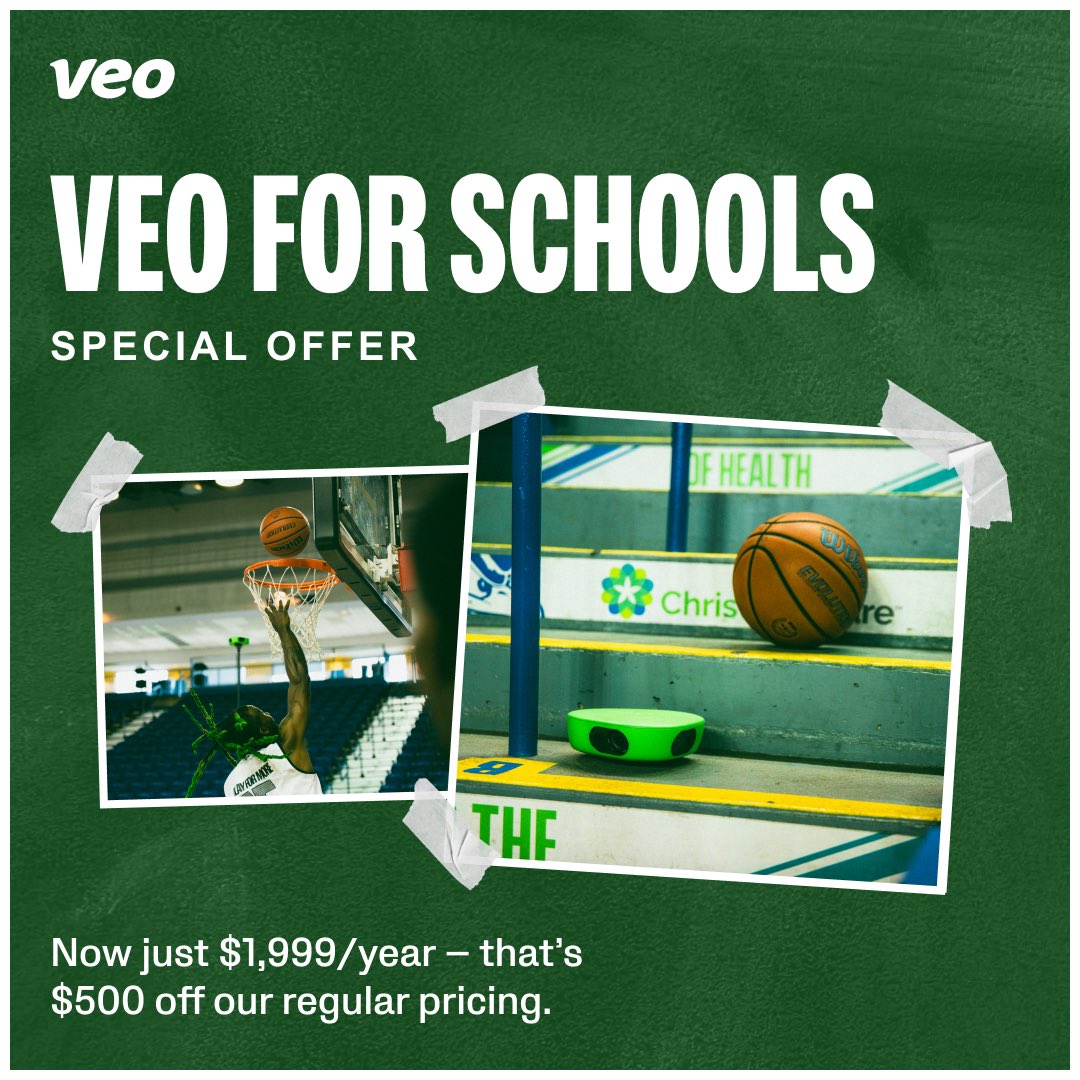 Veo for Schools is here – with a special offer! Imagine what your team could achieve with smarter coaching tools &amp; professional-level video
coverage 👉 Click to learn more! get.veo.co/eduoffer/nhsaca