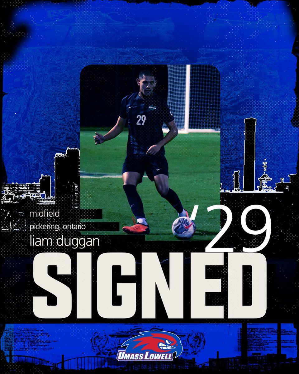 RiverHawkMSOC's tweet image. Closing out the week with another addition 🤩
Welcome to Lowell, Liam!
#UnitedInBlue | #AEMSOC
