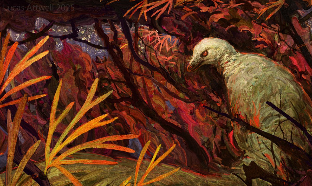 AttwellLucas's tweet image. -Jinfengopteryx
I like this one a lot :)
I would like to see more paleoart that is not strict technical illustration . There is some , of course, but there could be more!
#art #paleoart #digitalart