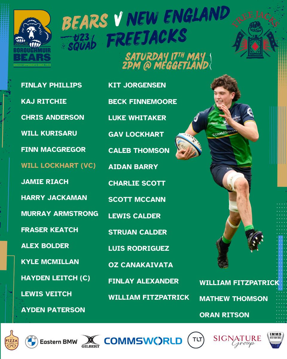 Our last game of the XV season is a match against international opponents for our bears academy. This is a time of transition for us so it’s fitting that the team is a blend of u18 &amp; u23 players. Amazing weather tomorrow so get along and enjoy the action from the terrace.