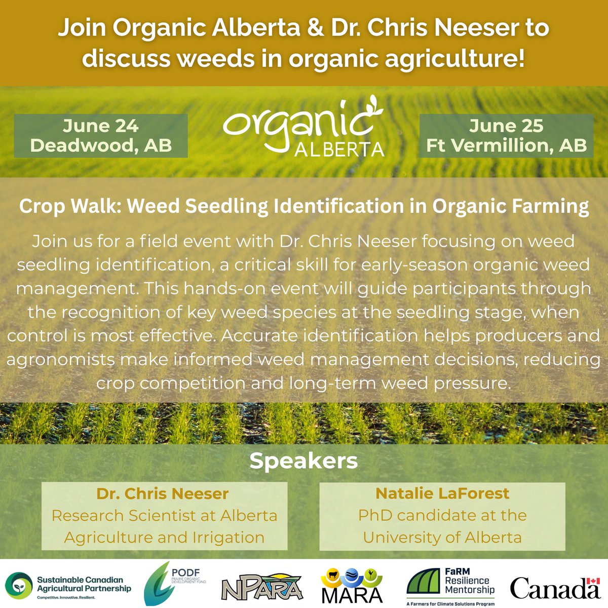 🌾Coming up! The same content will be offered twice (June 24th &amp; 25th) – these events are FREE to attend, and lunch (BBQ) will be included!

🌾Find some more information and register through our website! If you can’t register online, call the number in the event listing!