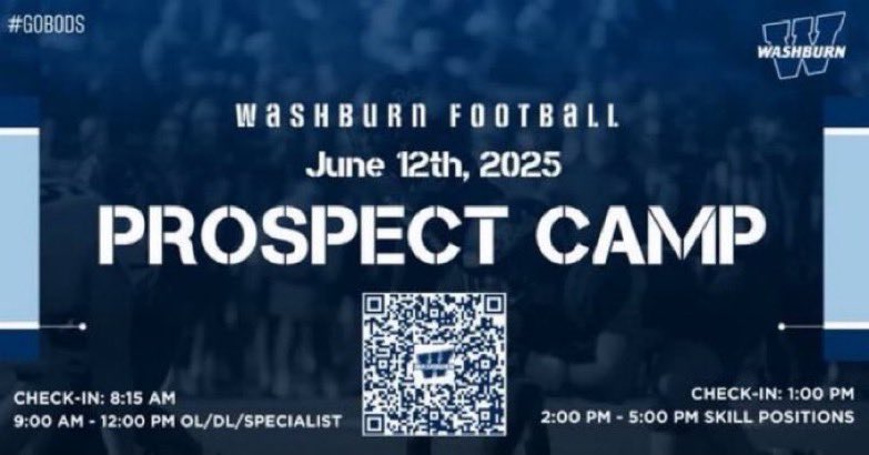 Thank you for the camp invite <a href="/CoachJTGlen/">Jacob Glendinning</a> <a href="/IchabodFTBL/">Washburn Football</a>