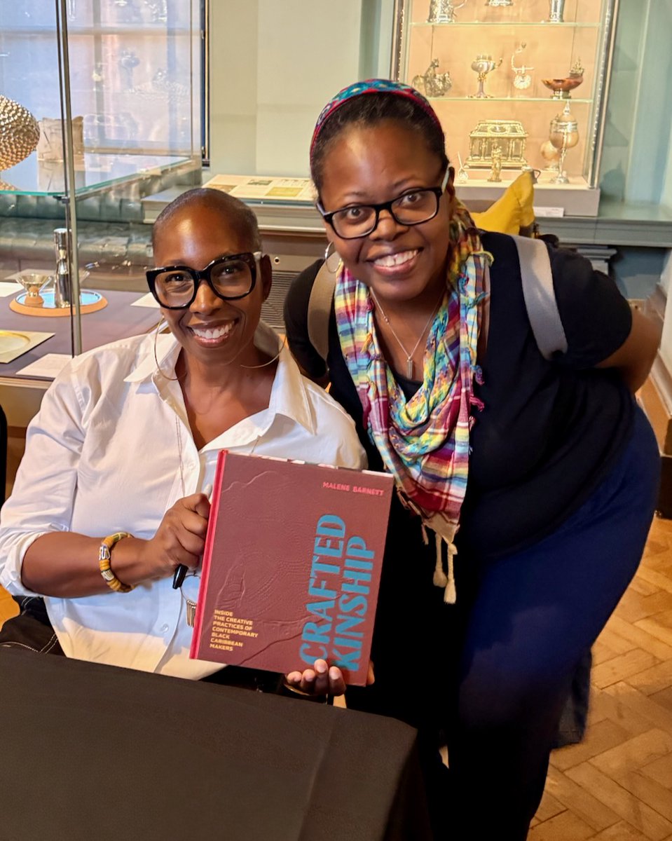 Earlier this week at the V&amp;A, Malene Barnett promoted her new book Crafted Kinship, showcasing 60+ Black Caribbean artists across ceramics, textiles &amp; more. A powerful celebration of heritage and creativity! #CraftedKinship #CaribbeanArt #CaribbeanDiaspora amzn.to/3FduwUP