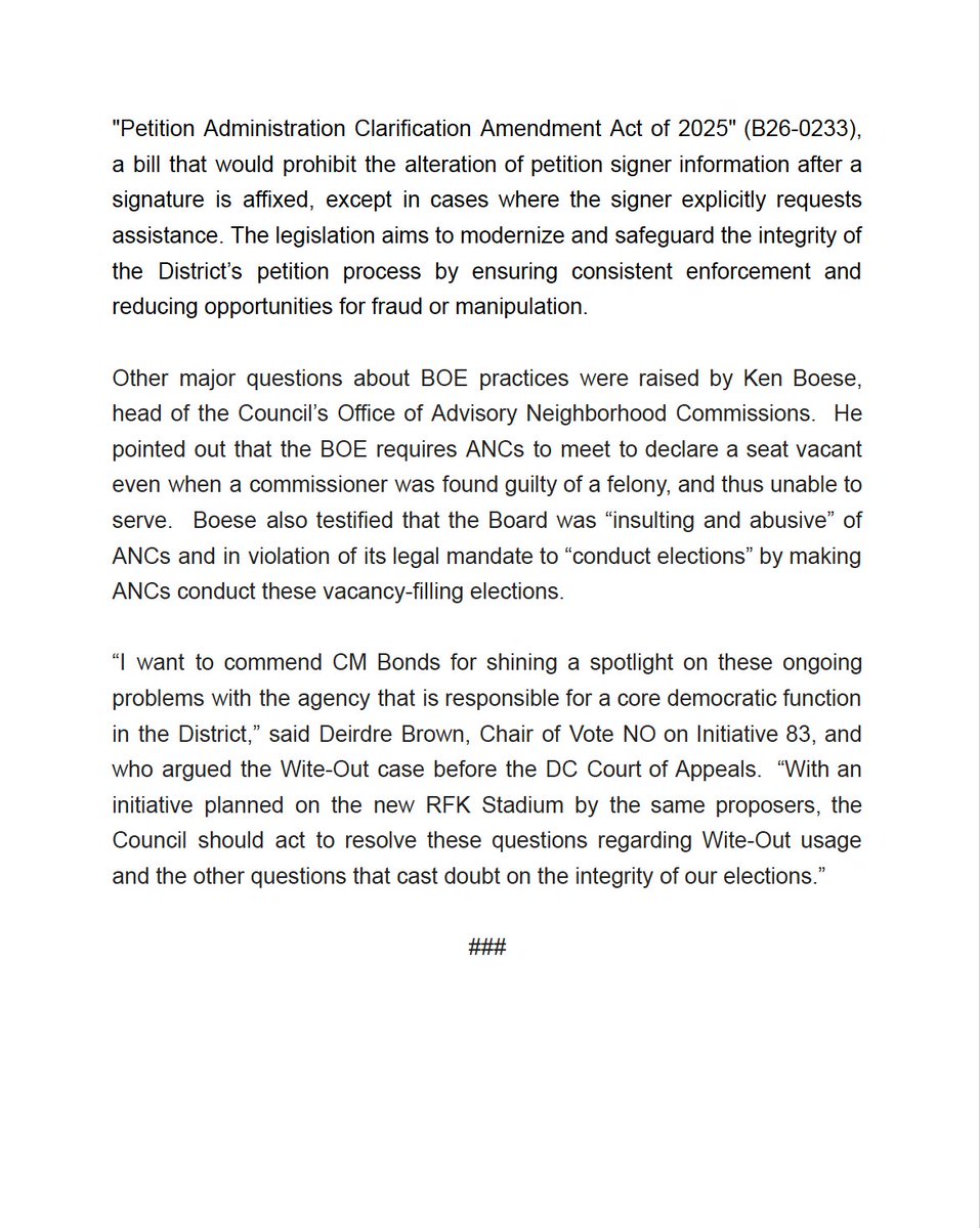 <a href="/AnitaBondsDC/">Anita Bonds</a> hears testimony on ongoing problems at BOE .  CM Bonds moves to ban altered signatures. #VoteNO83 #DCCouncil <a href="/kingc_i/">Colbert I. King</a> <a href="/maustermuhle/">Martin Austermuhle</a> <a href="/Meagan_Flynn/">Meagan Flynn</a> <a href="/AlexKomaDC/">Alex Koma</a> <a href="/politicshour/">The Politics Hour with Kojo Nnamdi</a> <a href="/ricebilldc/">bill rice</a> <a href="/tomsherwood/">Tom Sherwood</a> <a href="/TheArtist_MBS/">Michael Brice-Saddler</a> <a href="/SamPKCollins/">Sam Plo Kwia Collins, Jr.</a> <a href="/cuneytdil/">Cuneyt Dil</a>