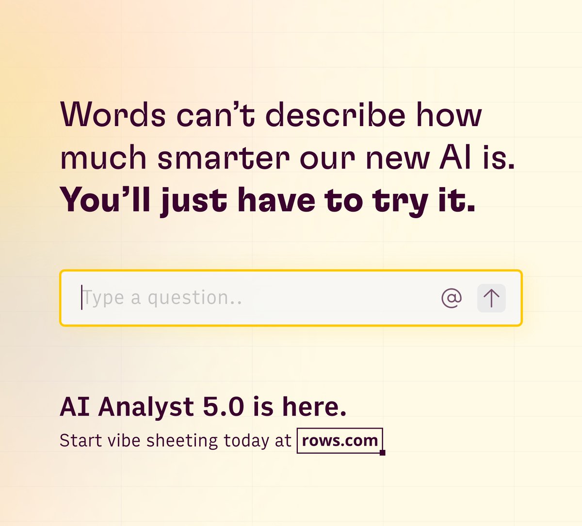 RowsHQ's tweet photo. AI Analyst v5 is here

We've come a long way, but now you can ask spreadsheets more, difficult-er, questions.

VIBE SHEETING FTW https://t.co/ac3sUwU9yk