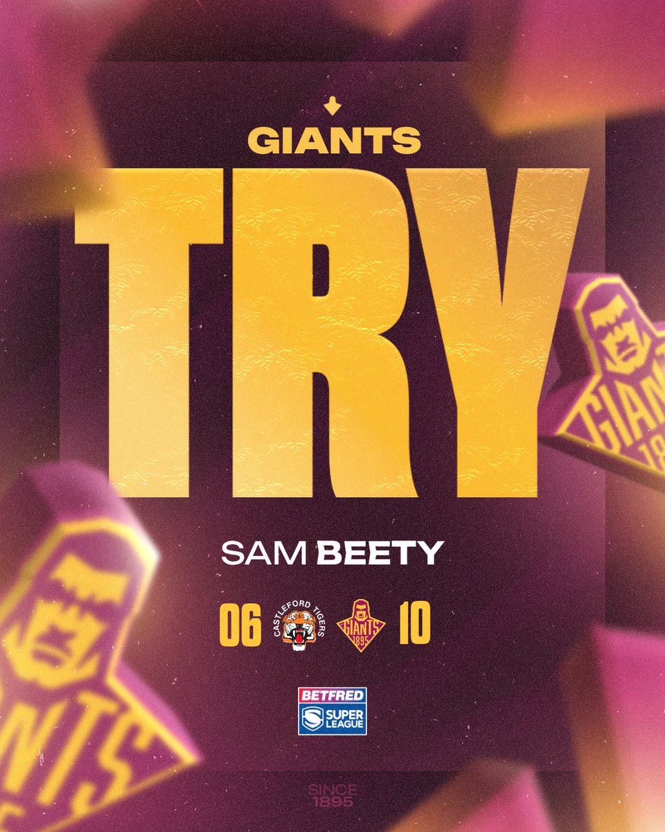Giantsrl's tweet image. 35’ TRYYY GIANTS!

Beety crashes over and gets the ball down!

Conversion missed

🐅🐅 6-10 🐮🔔 | #Since1895