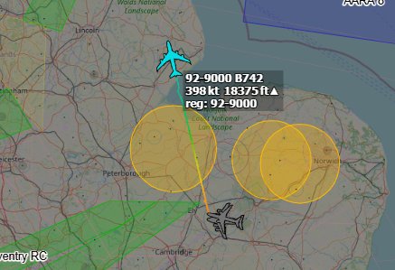 Andyyyyrrrr's tweet image. 19:35 AIRFORCE 1 USAF VC-25/A
Airborne from RAF Mildenhall #EGUN Destination Andrew's Air Force Base (JB Andrew's) #KADW
Direct to Waypoint #OTBED Next will be #VEGUS?
Wkg Swan Mil 135.075
#AIRFORCEONE/#AF1 Tail : 92-9000