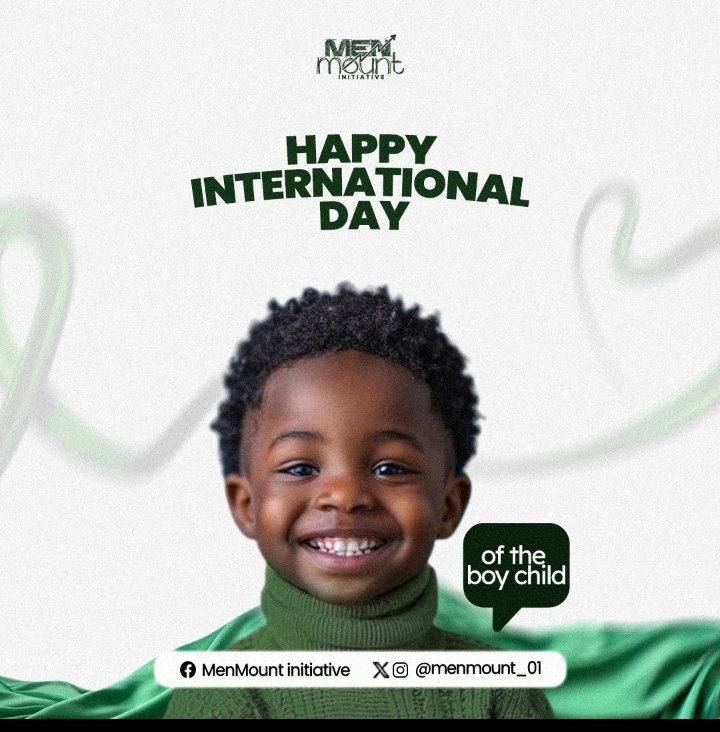 menmount_01's tweet photo. Today, we celebrate the dreams, voices, and future of every boy child. Let’s raise boys who know kindness, strength, and respect. #InternationalDayOfTheBoyChild” #InternationalDayOfTheBoyChild #BoyChildDay #CelebrateBoys #ProtectTheBoyChild #ValueTheBoyChild
#SupportBoys https://t.co/LtbftUbVKY