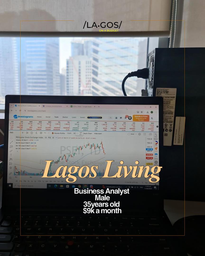 lagosonabudget's tweet photo. On this episode of Lagos Living, we spoke with a business analyst who earns $9k a month in Lagos. 

Check the thread for more details⬇️ https://t.co/bE5uJ0iORY