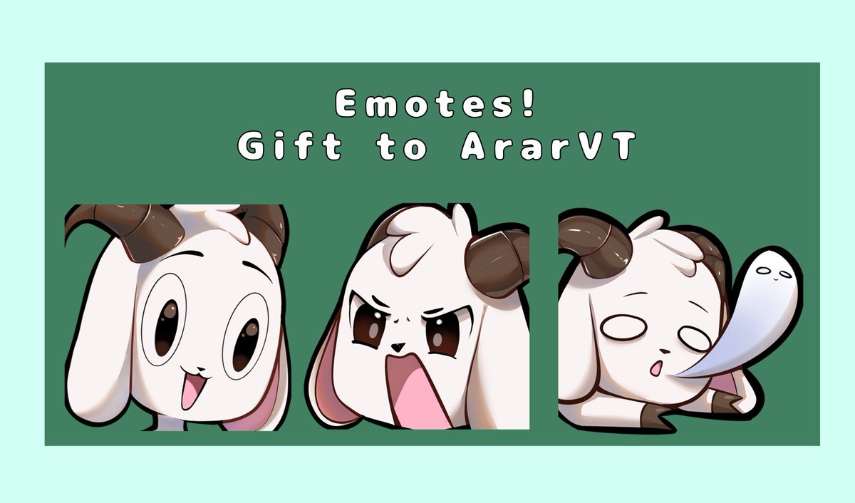A few days ago, I had the urge to gift some emotes to one of my fav streamers! <a href="/Arar_VT/">Arar 🐐</a> 

Go check him out! 

he’s live building bird houses at 6pm EST! TODAY!! 

twitch.tv/ararvt