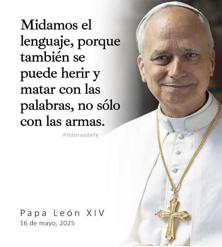 Pildorasdefe's tweet photo. Para muchos sacerdotes y laicos "católicos" que andan esparciendo veneno sobre la memoria del Papa Francisco, aquí el Papa León XIV les está dando una pequeña bofetada.

Cuidemos el lenguaje.

🙌 https://t.co/csIPDNl7uP