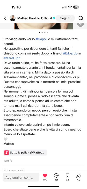 Im_stress_ed's tweet photo. Edoardo Conte mancherà anche noi …grazie Matteo Paolillo per aver condiviso un pezzo di cuore con noi ♥️ #matteopaolillo #edoardoconte https://t.co/MXh31nCIXf