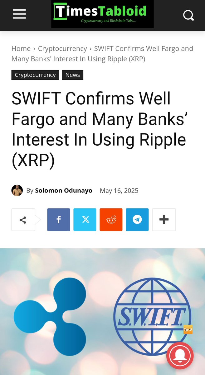 🚨 🚨 🚨 🚨 🚨: SWIFT Confirms Wells Fargo and Many Banks Interest In Using  Ripple (XRP). 📃 🪙 💰 🇺🇸 BOOOOM! 🔥 #XRP #RLUSD #XRPETF 💎 💎 💎 💎 💎  💎 💎 💎 💎 💎