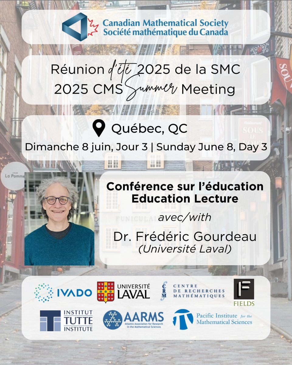 Rejoignez-nous dans la salle VCH 2850 à 11h pour la conférence plénière d'éducation du Dr Frédéric Gourdeau.

Join us in room VCH 2850 at 11am for Dr. Frédéric Gourdeau's Education Plenary Lecture.