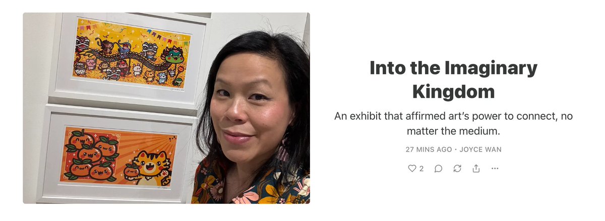 New Substack Post: My reflections on being part of a group art show, Imaginary Kingdom, at The Galleries of the Interchurch Center in NYC. #kidlit #kidlitart
open.substack.com/pub/joycewanbo…