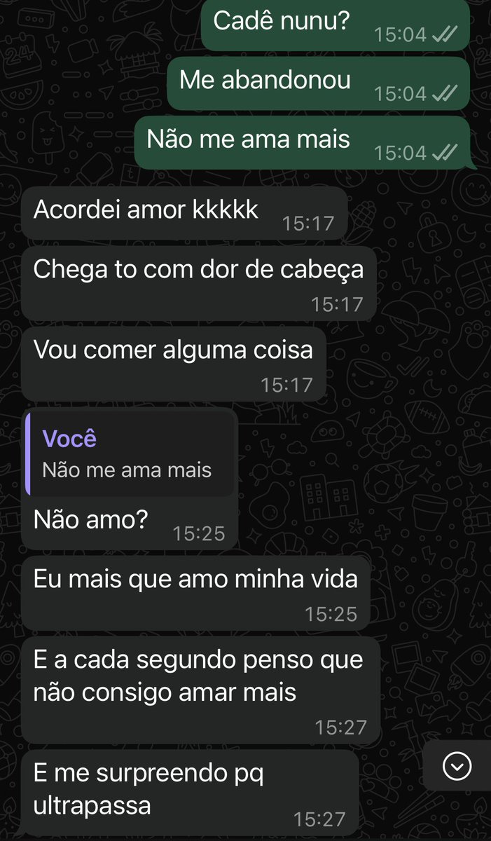 fui fazer drama pra minha mulher, e ela simplesmente…