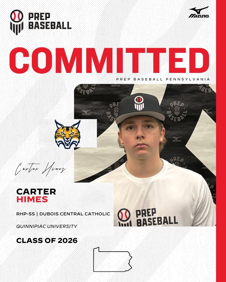 🚨Commitment Watch🚨

2026 RHP/SS Carter Himes (Dubois Central Catholic) has committed to Quinnipiac University. 

✅ 2024 PA State Games

👤 loom.ly/MqjjXXg

#congrats #committed