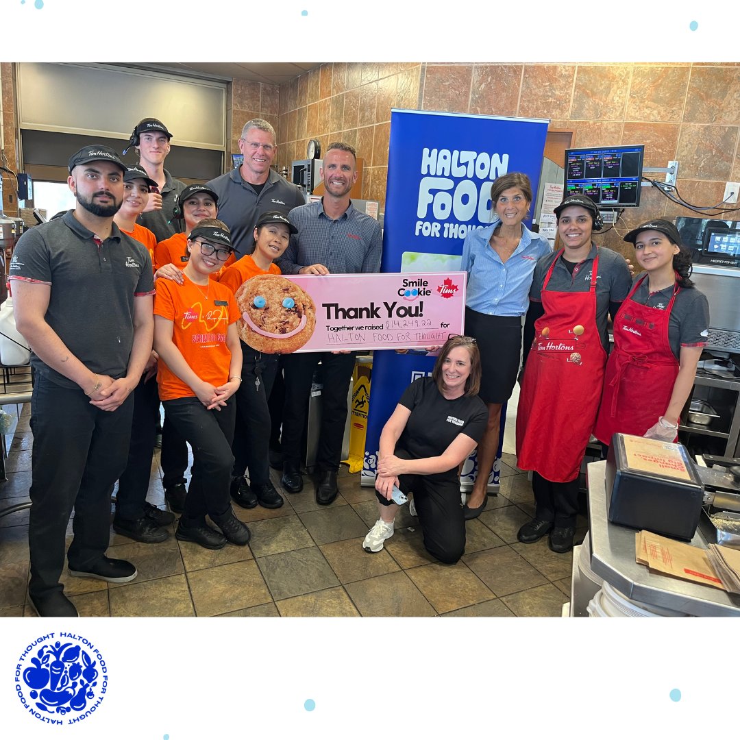 Halton Food for Thought (@haltonfft) on Twitter photo We were thrilled to visit <a href="/TimHortons/">Tim Hortons</a> Acton to celebrate the incredible success of this year’s Smile Cookie campaign! An incredible $14,249 was raised to support Student Nutrition Programs in Acton. Together, we’re helping ensure every student is nourished and ready to learn. We were thrilled to visit <a href="/TimHortons/">Tim Hortons</a> Acton to celebrate the incredible success of this year’s Smile Cookie campaign! An incredible $14,249 was raised to support Student Nutrition Programs in Acton. Together, we’re helping ensure every student is nourished and ready to learn.