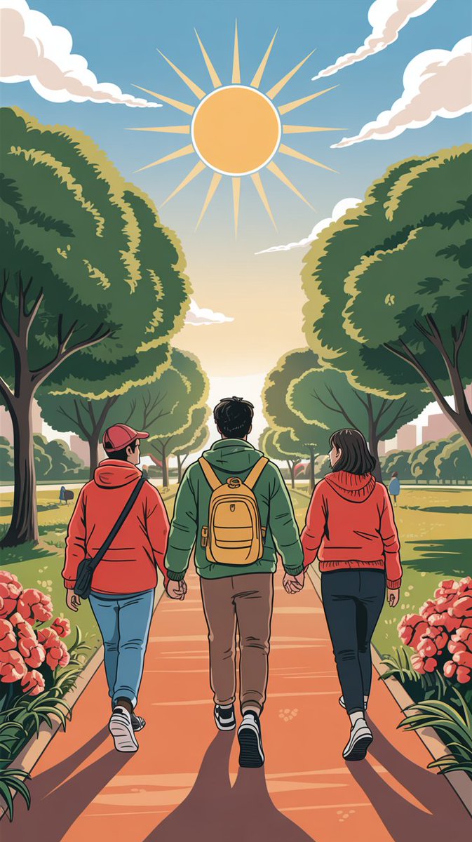 regenecon's tweet photo. "Buying feels good for 10 minutes. A walk in the sun, a laugh with a friend, a great book? That’s real joy. 🌞📚" https://t.co/neNLu6EdU6