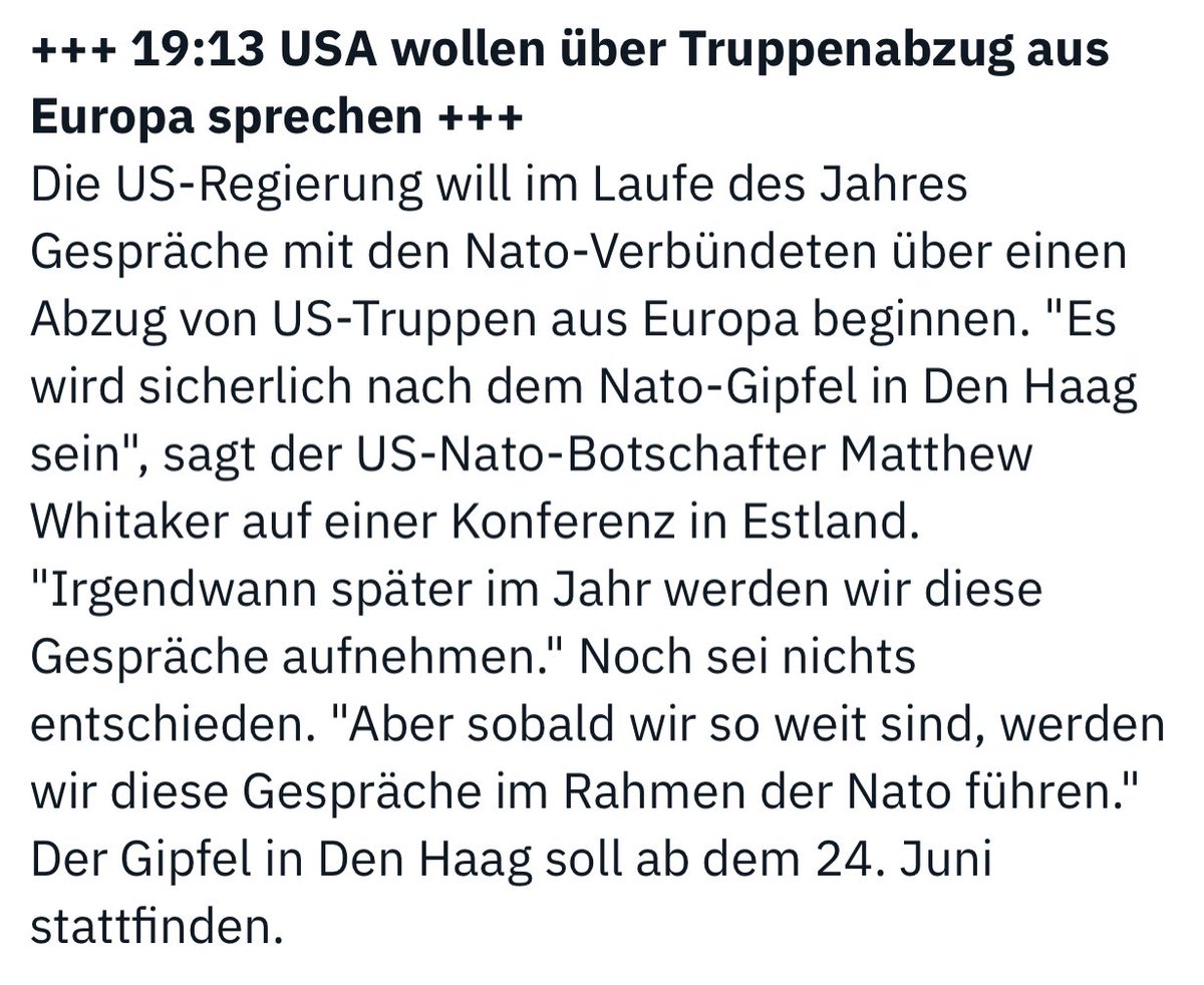 🎀🦢Nina🦢🎀 (@_petitnina__) on Twitter photo Wird Trump alle Us Truppen abziehen lassen ?
Bitte um ausklärung <a href="/coolservativ/">Manuel Schwalm</a> <a href="/winkelsdorf/">Lars Winkelsdorf</a> <a href="/Anti_RUS_BLAS/">Alexvb___openAccount</a> <a href="/gepardtatze/">Der Gepardkommandant</a> <a href="/CarloMasala1/">Carlo "Realism, Gedankenfetzen and Rants" Masala</a> Wird Trump alle Us Truppen abziehen lassen ?
Bitte um ausklärung <a href="/coolservativ/">Manuel Schwalm</a> <a href="/winkelsdorf/">Lars Winkelsdorf</a> <a href="/Anti_RUS_BLAS/">Alexvb___openAccount</a> <a href="/gepardtatze/">Der Gepardkommandant</a> <a href="/CarloMasala1/">Carlo "Realism, Gedankenfetzen and Rants" Masala</a>