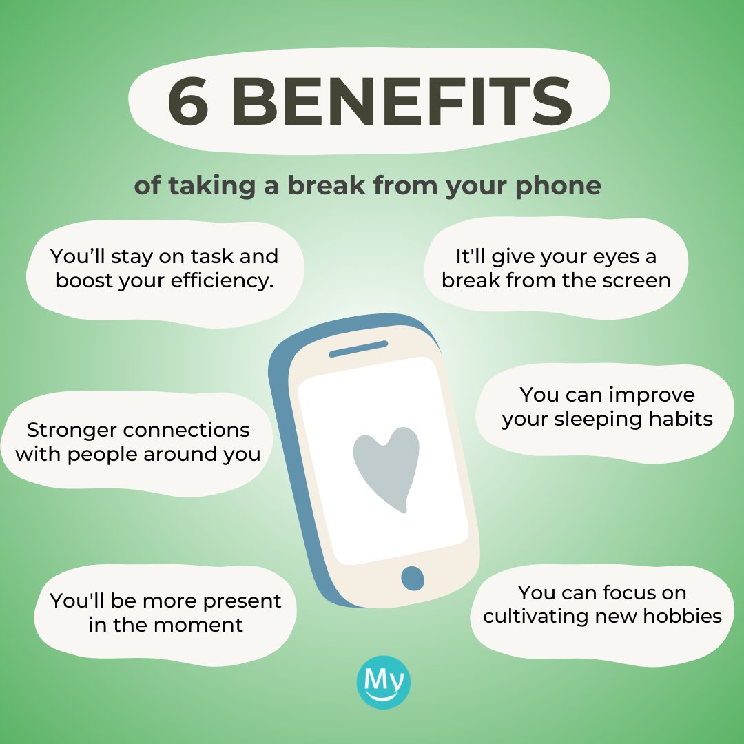 Sometimes the best way to recharge is to disconnect 📵
This Mental Health Awareness Month, consider taking a break from your phone to reconnect with yourself and the world around you. Your mind, body, and relationships will thank you 💚