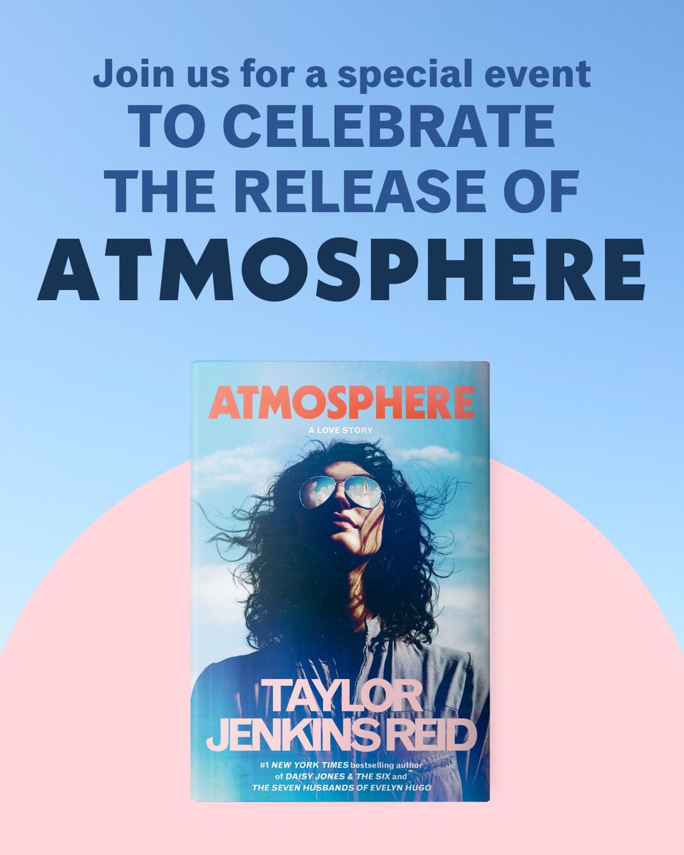 Get ready to blast off on June 3, 2025, to celebrate the 🚀 launch 🚀 of Taylor Jenkins Reid's newest book, Atmosphere!

Sign up quickly before tickets run out! They can be found at the link below: sanmarcobooksandmore.com/event/taylor-j…