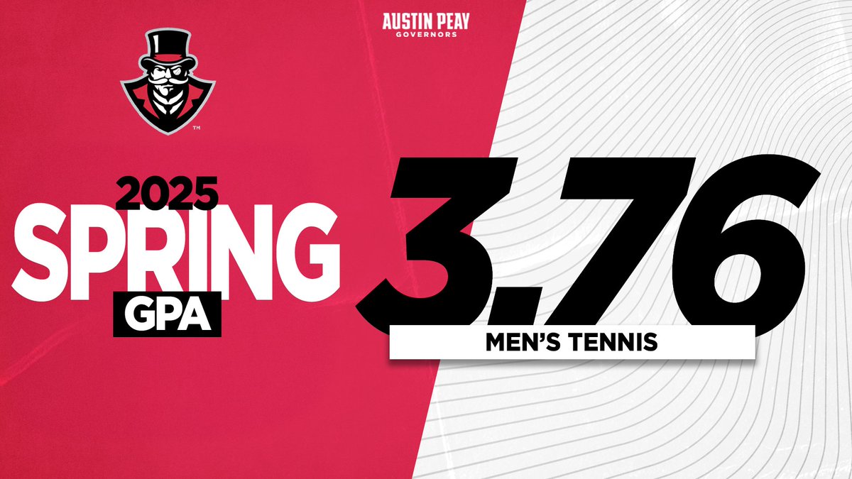 2⃣4⃣ consecutive semesters with a 3.0 GPA! Proud of our guys!!🎩🎾

#LetsGoPeay