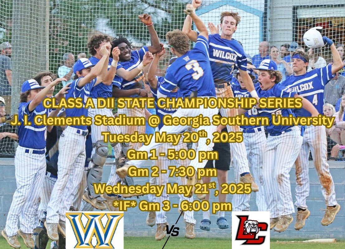 Wilcox County Patriots (@patriots_wchs) on Twitter photo State Championship Bound! See y'all in Statesboro! <a href="/CoachMc27/">Stephen McDuffie</a> <a href="/tommyfuller_/">Tommy Fuller</a> <a href="/nate_moorhouse/">Nate Moorhouse</a> <a href="/jake_howell7/">jake howell</a> <a href="/TreGriffin_/">Tre griffin</a> <a href="/JohnnyNutt2/">Johnny Nutt</a> State Championship Bound! See y'all in Statesboro! <a href="/CoachMc27/">Stephen McDuffie</a> <a href="/tommyfuller_/">Tommy Fuller</a> <a href="/nate_moorhouse/">Nate Moorhouse</a> <a href="/jake_howell7/">jake howell</a> <a href="/TreGriffin_/">Tre griffin</a> <a href="/JohnnyNutt2/">Johnny Nutt</a>