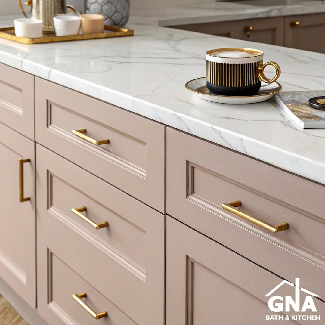 GnabathK's tweet photo. Gold hardware isn’t going anywhere in 2025—it’s just getting better. Think softer tones, brushed finishes, and a little less bling, a little more quiet luxury. ✨ #KitchenTrends #GoldDetails #QuietLuxury #DesignInspo https://t.co/HOBjoI4ttR
