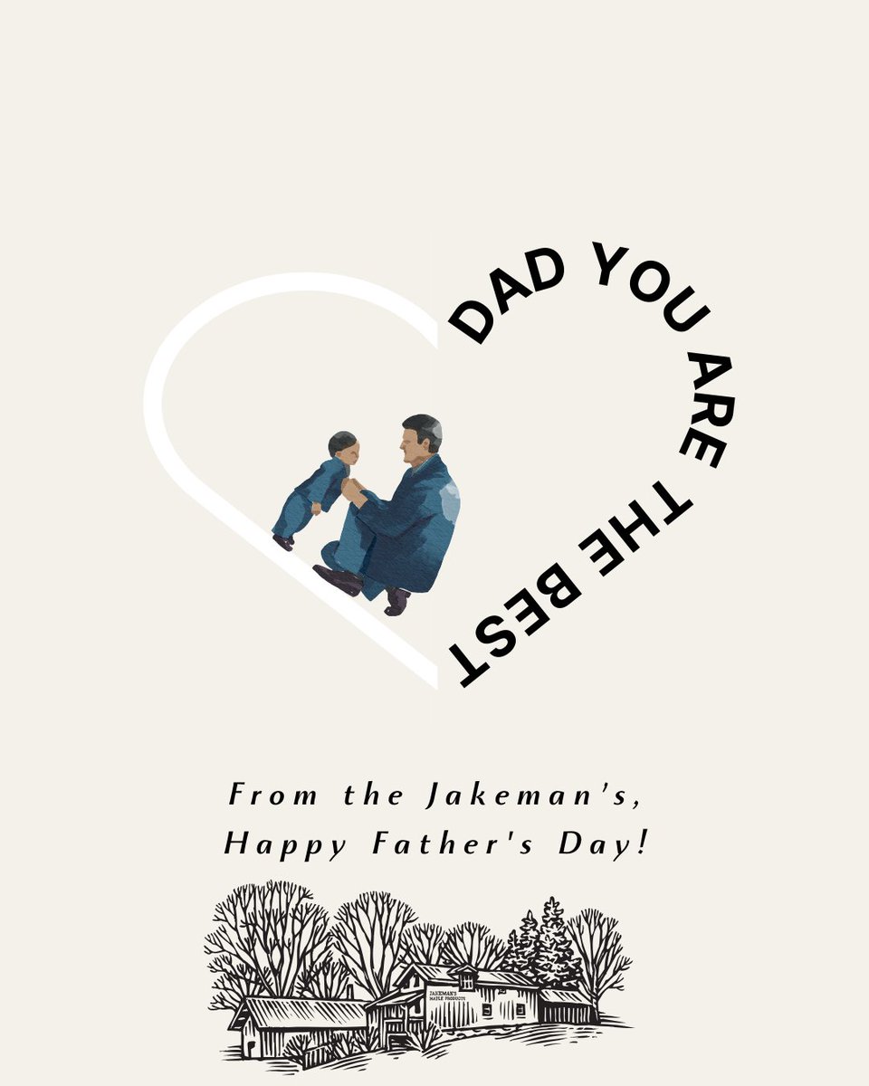 Happy Father's Day from the Jakeman's Family! 👨‍👧‍👦

Wishing all the Dad's out there an amazing day, full of fun, laughter, hugs, and sweets!

#FathersDay #Father #Dad #Family #Sweets #Maple #Love