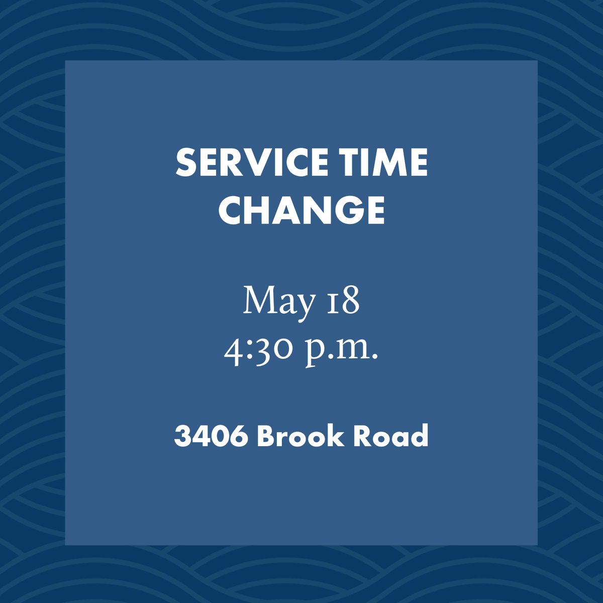 RCBCRichmond's tweet image. This Sunday only, we will be gathering for worship at 4:30 p.m. Hope to see you there!