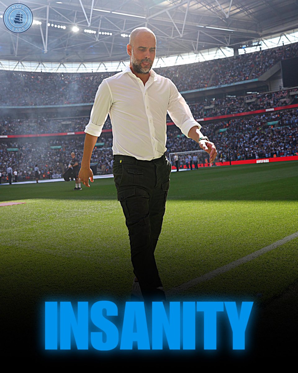 Manchester City have played at Wembley every season for the last 15 seasons in a row, totalling 31 times. 🤯 

2010/11: x2
2011/12: x1
2012/13: x2
2013/14: x1
2014/15: x1
2015/16: x1
2016/17: x1
2017/18: x2
2018/19: x5
2019/20: x3
2020/21: x2
2021/22: x2
2022/23: x2
2023/24: x3