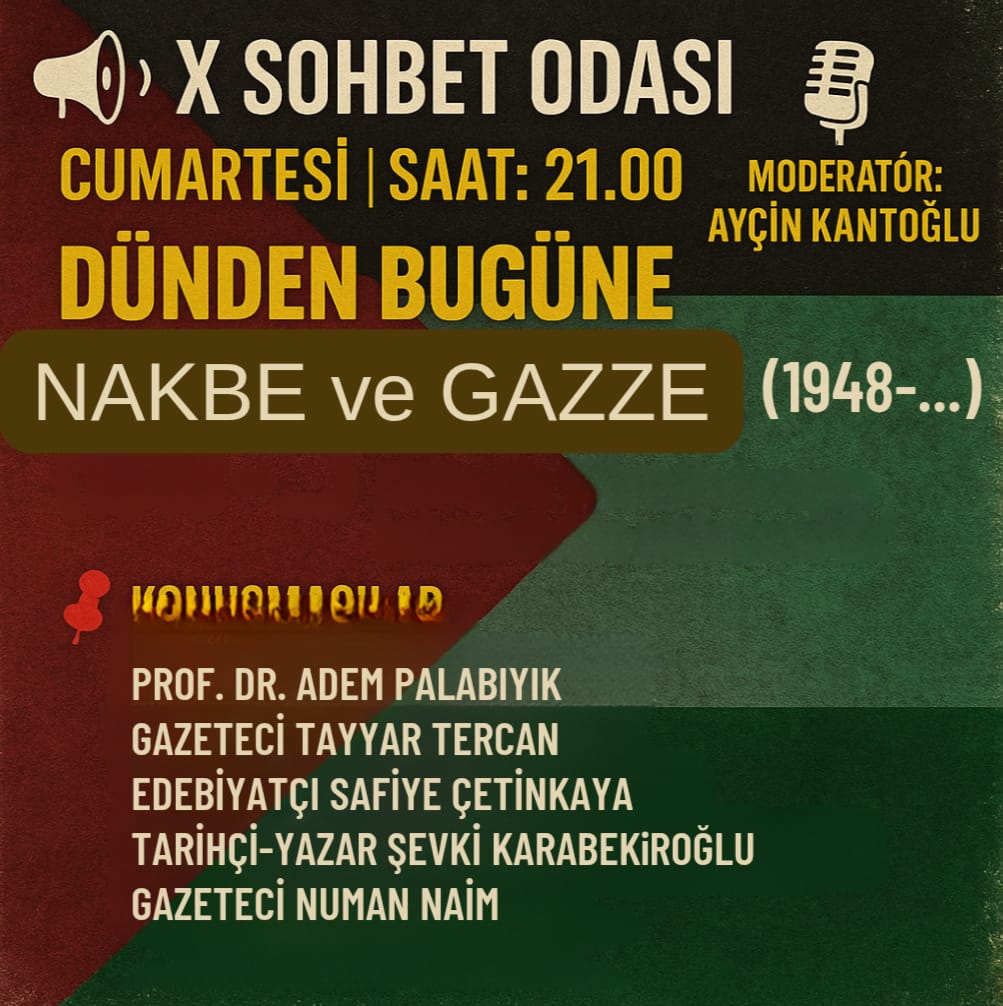 Yarın akşam saat 21, duymadım denmesin 👇🏻
Rt ile desteğinize teşekkürler
<a href="/gazzeyebirnefes/">Anadolu’dan Gazze’ye: Bir Nefes</a> 
#anadoludangazzeyebirnefes 
<a href="/fatihtugradoruk/">Fatih Tuğra Doruk</a>